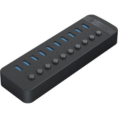 Orico Converter CT2U3-10AB 10x USB-A 3.0 Hub with Switches - Black (USB-A, 10 ports), Station d’accueil + hub USB, Noir Orico Converter CT2U3-10AB 10x USB-A 3.0 Hub with Switches - Black (USB-A, 10 ports), Station d’accueil + hub USB, Noir