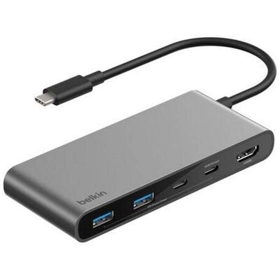Belkin Connect 7-In-1 USB-C Hub Mit Dual USB-C Ports Silber (USB-C, 7 ports), Station d’accueil + hub USB, Noir, Argent, Gris Belkin Connect 7-In-1 USB-C Hub Mit Dual USB-C Ports Silber (USB-C, 7 ports), Station d’accueil + hub USB, Noir, Argent, Gris