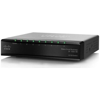 Cisco Systems SD208T Commutateur Fast Ethernet (8 ports), Switch réseau, Noir Cisco Systems SD208T Commutateur Fast Ethernet (8 ports), Switch réseau, Noir