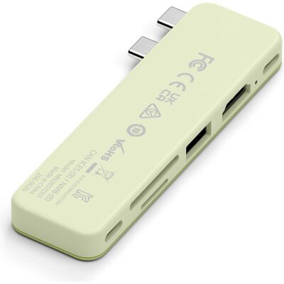 Satechi Hub USB-C Snap Citrus (USB-C, 6 ports), Station d’accueil + hub USB, Vert Satechi Hub USB-C Snap Citrus (USB-C, 6 ports), Station d’accueil + hub USB, Vert