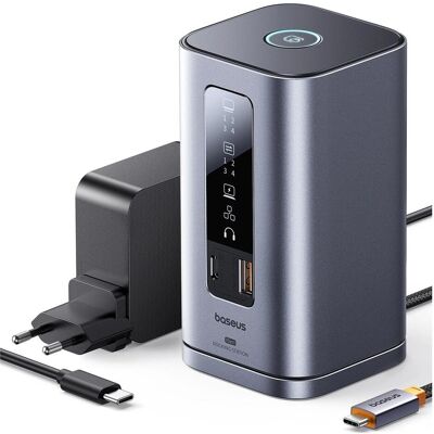 Baseus Stacja/replicator Spacemate RD1 11w1 USB-C (USB-C, 11 ports), Station d’accueil + hub USB, Argent, Gris Baseus Stacja/replicator Spacemate RD1 11w1 USB-C (USB-C, 11 ports), Station d’accueil + hub USB, Argent, Gris