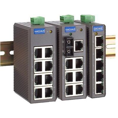 Moxa Commutateur EtherDevice EDS-205 (5 ports), Switch réseau, Noir Moxa Commutateur EtherDevice EDS-205 (5 ports), Switch réseau, Noir