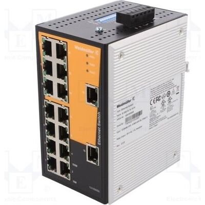 Weidmüller 1241000000 - Commutateur Ethernet - 16 ports RJ45 - Montage rail DIN Weidmüller 1241000000 - Commutateur Ethernet - 16 ports RJ45 - Montage rail DIN