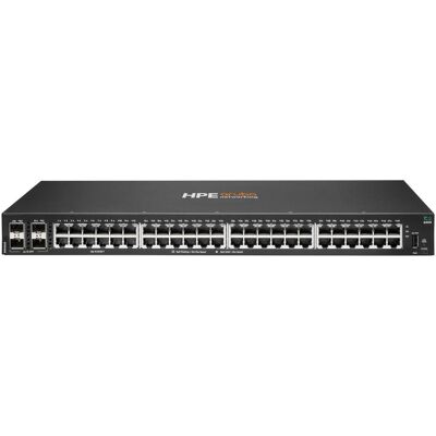 Aruba HPE Networking CX 6000 48p 10M/100M/1G 4p SFP 1G Switch EU en (52 ports), Switch réseau, Noir Aruba HPE Networking CX 6000 48p 10M/100M/1G 4p SFP 1G Switch EU en (52 ports), Switch réseau, Noir