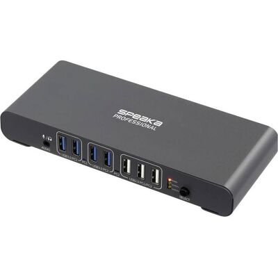 SpeaKa Professional SP-KVM-2P4K KVM-Umschalter Grau (matt), Commutateur KVM, Gris SpeaKa Professional SP-KVM-2P4K KVM-Umschalter Grau (matt), Commutateur KVM, Gris