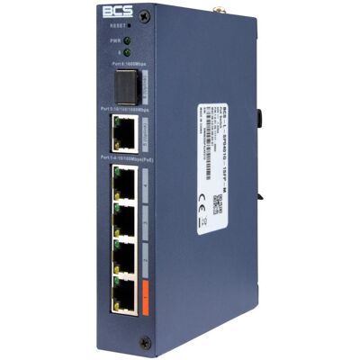 BCS BCS-L-SP0401G-1SFP-M (5 ports), Switch réseau, Noir BCS BCS-L-SP0401G-1SFP-M (5 ports), Switch réseau, Noir
