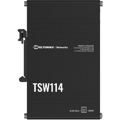 Teltonika TSW114 / Industrie-Switch / 5- Port / 1000 Mbit/s / PoE (5 ports), Switch réseau, Noir Teltonika TSW114 / Industrie-Switch / 5- Port / 1000 Mbit/s / PoE (5 ports), Switch réseau, Noir