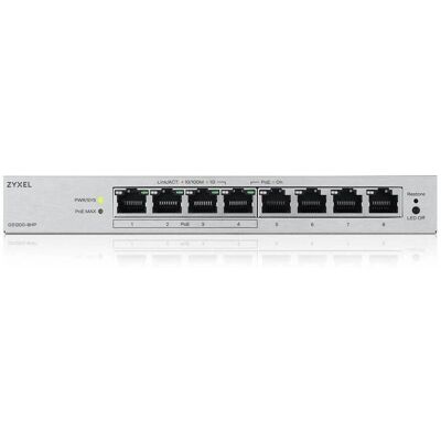 Zyxel GS1200 (8 ports), Switch réseau, Gris Zyxel GS1200 (8 ports), Switch réseau, Gris