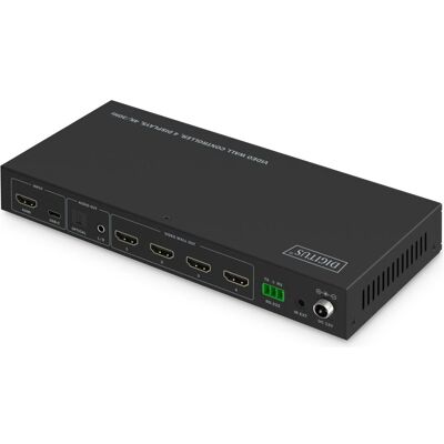 Digitus Contrôleur de mur vidéo, 4 écrans, 4K/30Hz, Commutateur KVM, Noir Digitus Contrôleur de mur vidéo, 4 écrans, 4K/30Hz, Commutateur KVM, Noir
