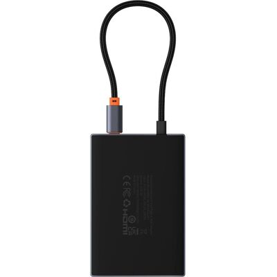 Baseus PioneerJoy 8-in-1 USB-C hub HDMI 4K@60Hz + HDMI 4K@30Hz + DisplayPort 8K@30Hz + VGA + 2 x USB-A... (USB-C, 8 ports), Station d’accueil + hub USB, Gris Baseus PioneerJoy 8-in-1 USB-C hub HDMI 4K@60Hz + HDMI 4K@30Hz + DisplayPort 8K@30Hz + VGA + 2 x USB-A... (USB-C, 8 ports), Station d’accueil + hub USB, Gris