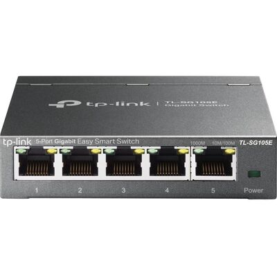 TP-Link Switch Omada Easy Smart 5 x 1G Ports TL-SG105E 5 Port (5 ports), Switch réseau, Noir TP-Link Switch Omada Easy Smart 5 x 1G Ports TL-SG105E 5 Port (5 ports), Switch réseau, Noir