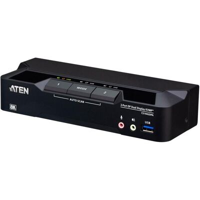 Aten CS1942DPA KVMP-Switch 2-fach Dual-Display, DisplayPort, USB 3.0, 8K, Commutateur KVM, Noir Aten CS1942DPA KVMP-Switch 2-fach Dual-Display, DisplayPort, USB 3.0, 8K, Commutateur KVM, Noir