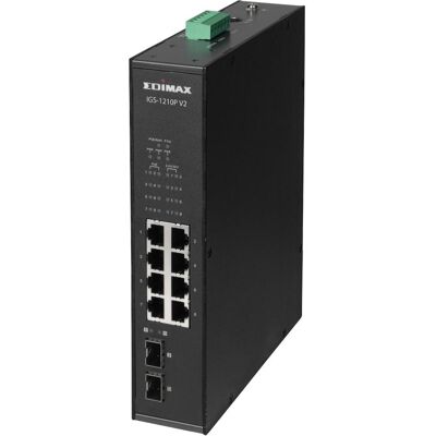 edimax Gigabit industriel à 10 ports (10 ports), Switch réseau, Gris edimax Gigabit industriel à 10 ports (10 ports), Switch réseau, Gris