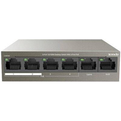 IPC Commutateur 6 ports FE F1106P-4-63W 4x PoE (6 ports), Switch réseau, Noir IPC Commutateur 6 ports FE F1106P-4-63W 4x PoE (6 ports), Switch réseau, Noir