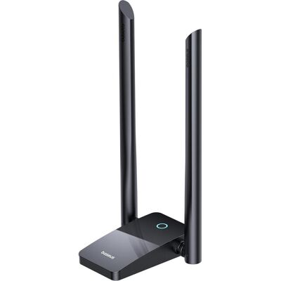 Baseus Adaptateur WiFi FastJoy 1300Mbps (black) (USB-A, 2 ports), Station d’accueil + hub USB, Noir Baseus Adaptateur WiFi FastJoy 1300Mbps (black) (USB-A, 2 ports), Station d’accueil + hub USB, Noir