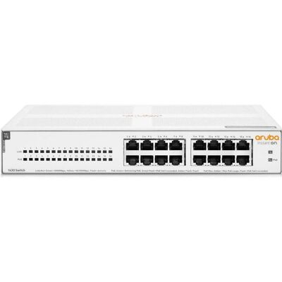 HPE HP Switch 1430 16G PoE 124W 16x10/100/1000 PoE (16 ports), Switch réseau, Blanc HPE HP Switch 1430 16G PoE 124W 16x10/100/1000 PoE (16 ports), Switch réseau, Blanc