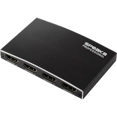 SpeaKa Professional Répartiteur HDMI 1x4, 4K, 30 Hz, Hub SpeaKa Professional Répartiteur HDMI 1x4, 4K, 30 Hz, Hub