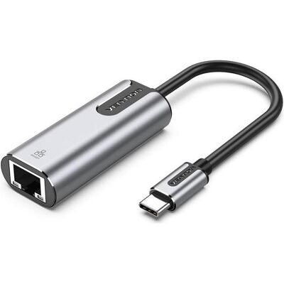 Vention Adaptateur USB-C vers Gigabit Ethernet 0.15M Gray Aluminum Alloy Type (RJ45, USB-C, RJ45 Gigabit Ethernet (1x)), Adaptateur réseau, Gris Vention Adaptateur USB-C vers Gigabit Ethernet 0.15M Gray Aluminum Alloy Type (RJ45, USB-C, RJ45 Gigabit Ethernet (1x)), Adaptateur réseau, Gris