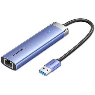 Vention I/O HUB 5-IN-1 USB 3.0/0.15M TGFSB (USB-C, 5 ports), Station d’accueil + hub USB, Bleu Vention I/O HUB 5-IN-1 USB 3.0/0.15M TGFSB (USB-C, 5 ports), Station d’accueil + hub USB, Bleu