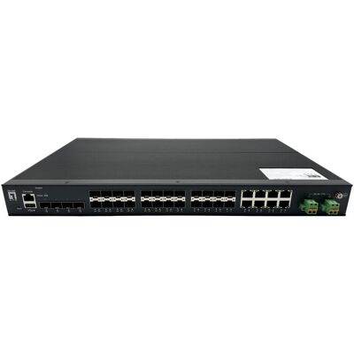 LevelOne Commutateur 28x GE IGU-2872 4x2.5GbE, 16x1.25GbE SFP (28 ports), Switch réseau, Noir LevelOne Commutateur 28x GE IGU-2872 4x2.5GbE, 16x1.25GbE SFP (28 ports), Switch réseau, Noir