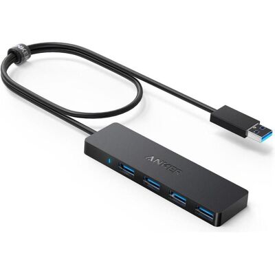 Anker A7516012 (USB-A, 4 ports), Station d’accueil + hub USB, Noir Anker A7516012 (USB-A, 4 ports), Station d’accueil + hub USB, Noir