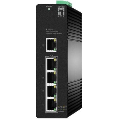LevelOne Commutateur 5x GE IGS-2105P 4xPoE Outputs noir (5 ports), Switch réseau, Noir LevelOne Commutateur 5x GE IGS-2105P 4xPoE Outputs noir (5 ports), Switch réseau, Noir