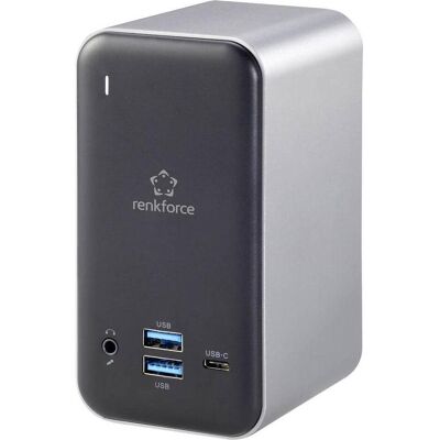 Renkforce RF-4499452 (USB-C, 13 ports), Station d’accueil + hub USB, Noir, Gris Renkforce RF-4499452 (USB-C, 13 ports), Station d’accueil + hub USB, Noir, Gris