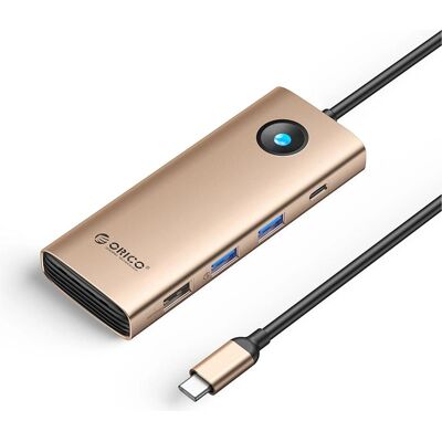Orico Station d'accueil USB-C 8-en-1 PW11, 2 ports USB-A 3.0, 1 port USB-A 2.0 (USB-C, 8 ports), Station d’accueil + hub USB, Rose Orico Station d'accueil USB-C 8-en-1 PW11, 2 ports USB-A 3.0, 1 port USB-A 2.0 (USB-C, 8 ports), Station d’accueil + hub USB, Rose