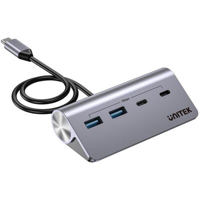 Unitek Hub Aluminiowy Usb-A/C 2x Usba 2x Usbc 5gbp (USB-C, 4 ports), Station d’accueil + hub USB, Gris Unitek Hub Aluminiowy Usb-A/C 2x Usba 2x Usbc 5gbp (USB-C, 4 ports), Station d’accueil + hub USB, Gris