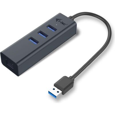 i-tec U3METALG3HUB (USB-A, 3 ports), Station d’accueil + hub USB, Gris i-tec U3METALG3HUB (USB-A, 3 ports), Station d’accueil + hub USB, Gris