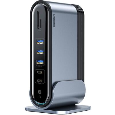 Baseus Pro 4 (USB-C, 15 ports), Station d’accueil + hub USB, Gris Baseus Pro 4 (USB-C, 15 ports), Station d’accueil + hub USB, Gris