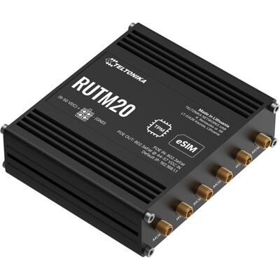 Teltonika RUTM20 (Global, EU PSU), Routeur, Noir Teltonika RUTM20 (Global, EU PSU), Routeur, Noir