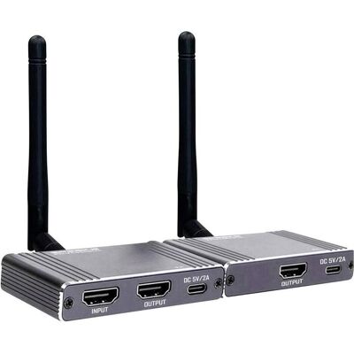 SpeaKa Professional HDMI-Funkübertragung (Set) 180 m 2412 MHz, 2485 MHz, 5125 M, Hub SpeaKa Professional HDMI-Funkübertragung (Set) 180 m 2412 MHz, 2485 MHz, 5125 M, Hub