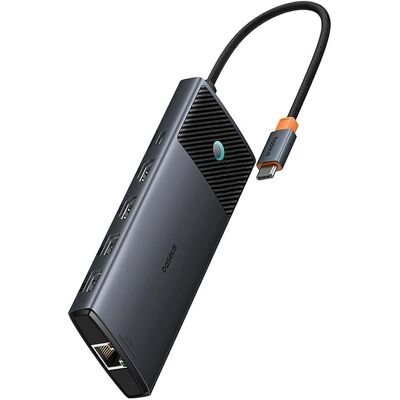 Baseus Metal Gleam II Serie 10-in-1 USB-C HUB Docking Station Cosmic Schwarz (USB-C, 10 ports), Station d’accueil + hub USB, Gris, Noir Baseus Metal Gleam II Serie 10-in-1 USB-C HUB Docking Station Cosmic Schwarz (USB-C, 10 ports), Station d’accueil + hub USB, Gris, Noir
