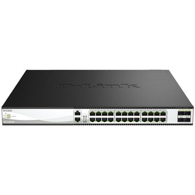 D-Link 24 Ports 10G PoE 60W + 4 Ports 25G SFP28 Managed Switches 790W (28 ports), Switch réseau, Noir, Gris, Multicolore D-Link 24 Ports 10G PoE 60W + 4 Ports 25G SFP28 Managed Switches 790W (28 ports), Switch réseau, Noir, Gris, Multicolore