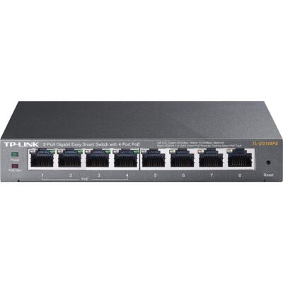TP-Link Tl-Sg108pe (8 ports), Switch réseau, Noir TP-Link Tl-Sg108pe (8 ports), Switch réseau, Noir