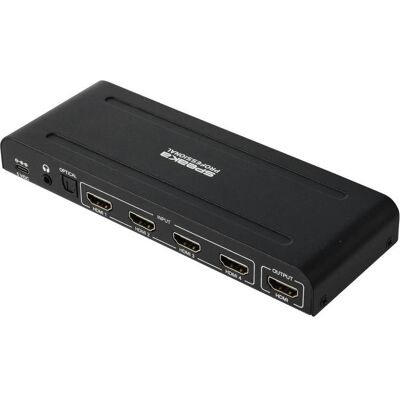 SpeaKa Professional SP-HSU-300 : commutateur HDMI à 4 ports avec ARC (Audio Return Channel), 3840 x 2160 p, Hub SpeaKa Professional SP-HSU-300 : commutateur HDMI à 4 ports avec ARC (Audio Return Channel), 3840 x 2160 p, Hub