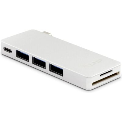 LMP Hub basique 6 ports argent (USB-C, 6 ports), Station d’accueil + hub USB, Argent LMP Hub basique 6 ports argent (USB-C, 6 ports), Station d’accueil + hub USB, Argent