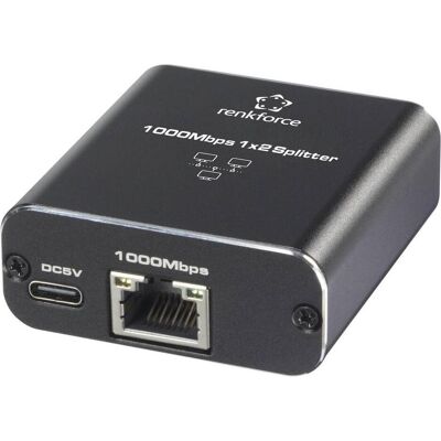 Renkforce RF-GES-200 Netzwerk Switch RJ45 2 Port USB-Stromversorgung (2 ports), Switch réseau, Noir Renkforce RF-GES-200 Netzwerk Switch RJ45 2 Port USB-Stromversorgung (2 ports), Switch réseau, Noir