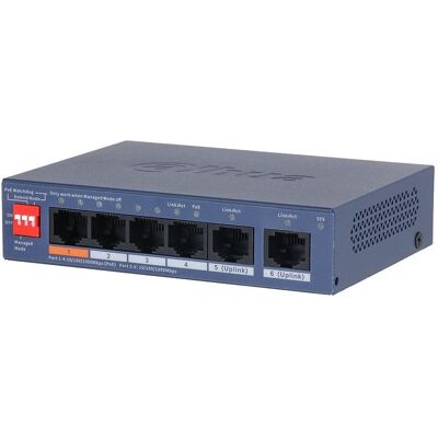 Dahua Switch POE CS4006-4GT-60-V2 4-port (4 ports), Switch réseau, Bleu Dahua Switch POE CS4006-4GT-60-V2 4-port (4 ports), Switch réseau, Bleu