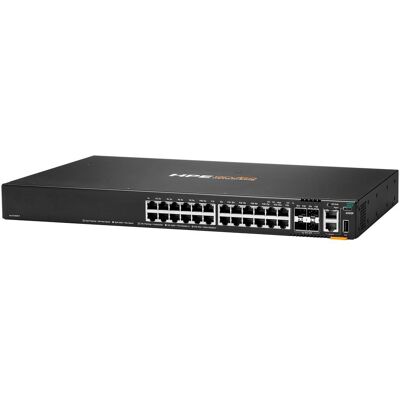 Aruba HPE Networking CX 6200F 24G 4SFP+ Commutateur (24 ports), Switch réseau, Noir Aruba HPE Networking CX 6200F 24G 4SFP+ Commutateur (24 ports), Switch réseau, Noir