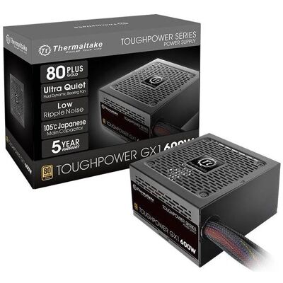 Thermaltake Toughpower GX1 (600 W), Alimentation PC, Noir Thermaltake Toughpower GX1 (600 W), Alimentation PC, Noir