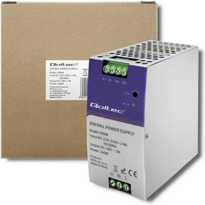 Qoltec 50999 Alimentation DIN - 240W - Gris Qoltec 50999 Alimentation DIN - 240W - Gris