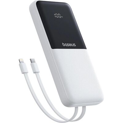 Baseus Lipow (10000 mAh, 22.50 W, 37 Wh), Chargeur de secours, Blanc Baseus Lipow (10000 mAh, 22.50 W, 37 Wh), Chargeur de secours, Blanc