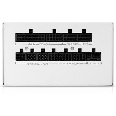 Montech EVOLVEO G750 zdroj 750W, 80+ GOLD, ATX 3.1, aPFC, 140 mm ventilátor, záruka 3 roky, bílý (750 W), Alimentation PC, Blanc Montech EVOLVEO G750 zdroj 750W, 80+ GOLD, ATX 3.1, aPFC, 140 mm ventilátor, záruka 3 roky, bílý (750 W), Alimentation PC, Blanc