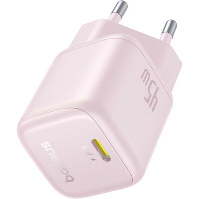 Baseus - Wall Charger PicoGo (P10176800413-00) - GaN, Fast Charging, 45W, USB-C - Baby Pink (45 W, 1 portion), Chargeur USB, Pink Baseus - Wall Charger PicoGo (P10176800413-00) - GaN, Fast Charging, 45W, USB-C - Baby Pink (45 W, 1 portion), Chargeur USB, Pink