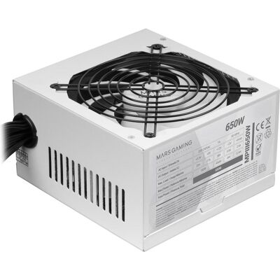 Mars Gaming MPIII650 (650 W), Alimentation PC, Blanc Mars Gaming MPIII650 (650 W), Alimentation PC, Blanc