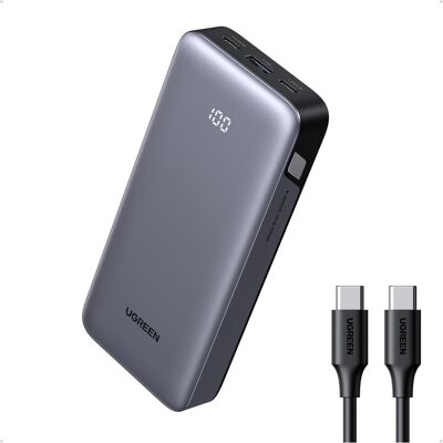 Ugreen TWO-WAY FAST CHARGING - Powerbank (20000 mAh, 30 W, 72 Wh), Chargeur de secours, Gris Ugreen TWO-WAY FAST CHARGING - Powerbank (20000 mAh, 30 W, 72 Wh), Chargeur de secours, Gris