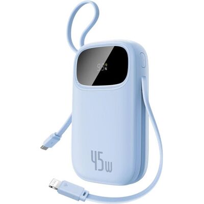 Baseus Banque d'alimentation EnerFill FC31 Qpow 3, 10000mAh, 45W, QC + PD, Blue (10000 mAh, 45 W), Chargeur de secours, Bleu Baseus Banque d'alimentation EnerFill FC31 Qpow 3, 10000mAh, 45W, QC + PD, Blue (10000 mAh, 45 W), Chargeur de secours, Bleu