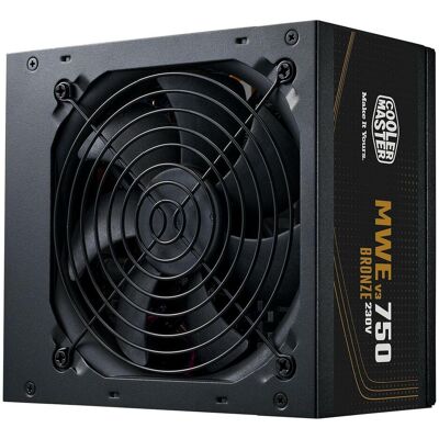 Cooler Master MWE Bronze V3 MPE-7501-ACABW-3BEU 750 W (750 W), Alimentation PC, Noir Cooler Master MWE Bronze V3 MPE-7501-ACABW-3BEU 750 W (750 W), Alimentation PC, Noir